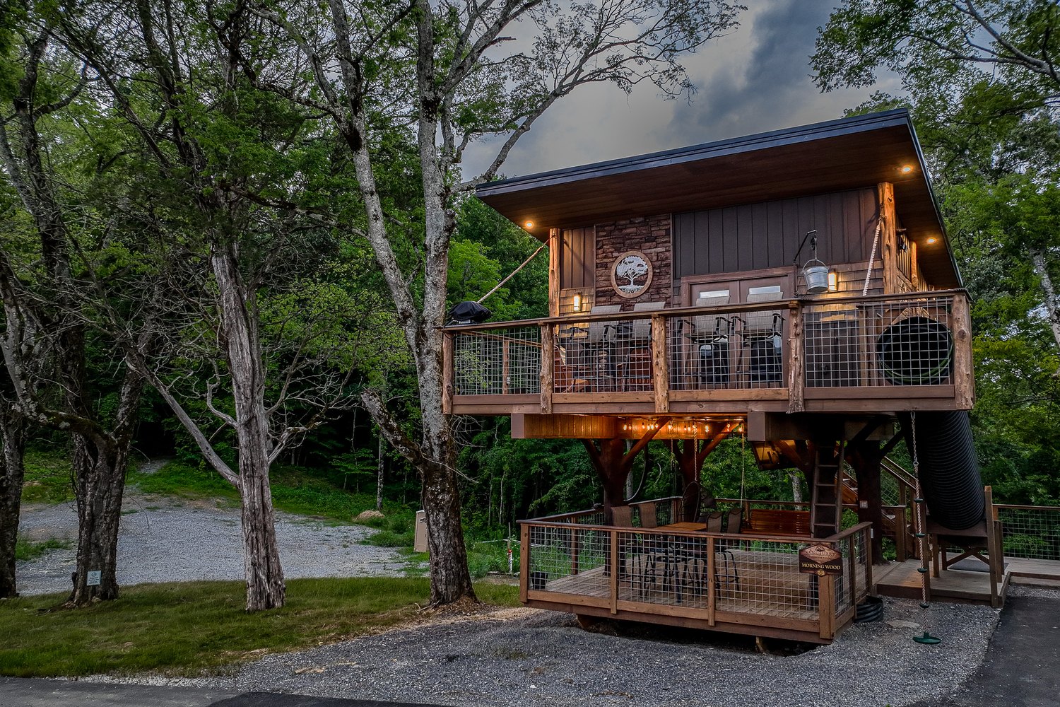 A TreeFort treehouse at Sanctuary Treehouse Resort A TreeFort treehouse at Sanctuary Treehouse Resort